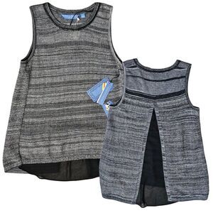 SIMPLY VERA Sleeveless Tunic Grey Black Space Edgy Apocalypse Urban Streetwear M